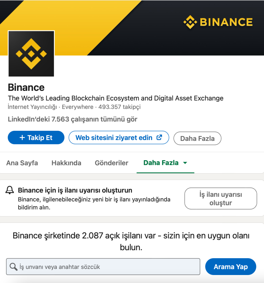 binance ise alim icin 2 000 pozisyon actid