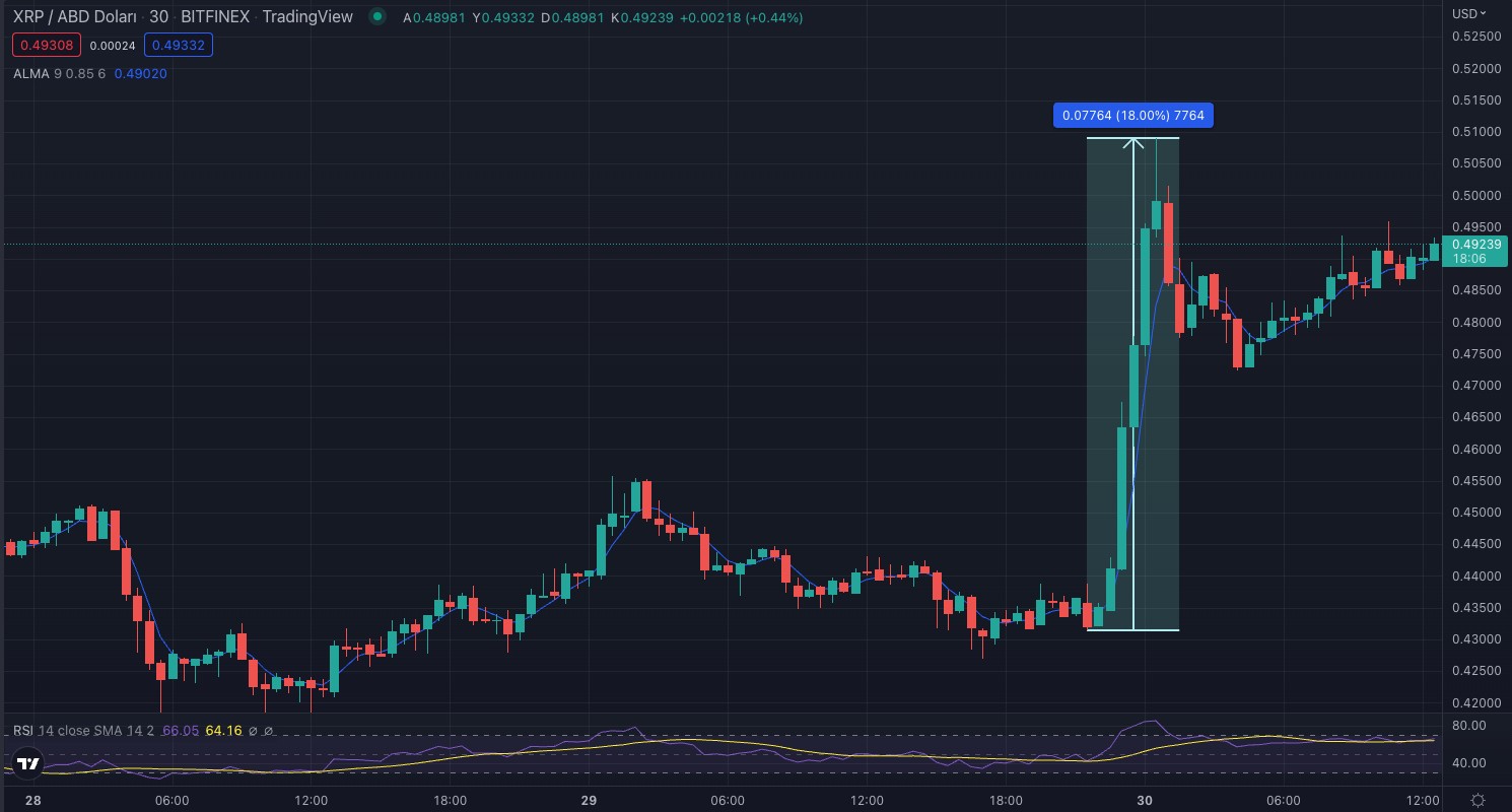 Son 24 Saatte yuzde 14 Artti XRP Neden Yukseliyor