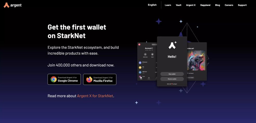 argent wallet starknet cuzdani