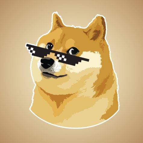 Doge,Meme,Dog,With,Thug,Life,Glasses,Vector,Illustration