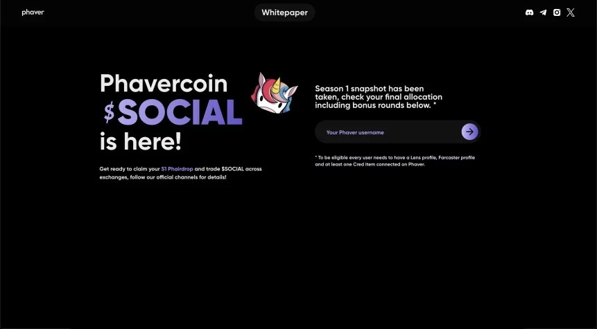 phavercoin social airdrop